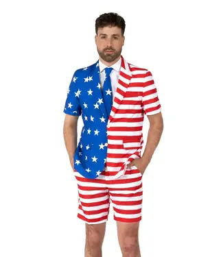 OPPO SUITS Suitmeister Summer Suit USA Flag