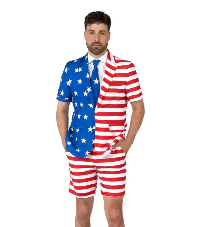 OPPO SUITS Suitmeister Summer Suit USA Flag