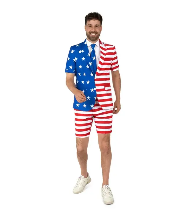 OPPO SUITS Suitmeister Summer Suit USA Flag