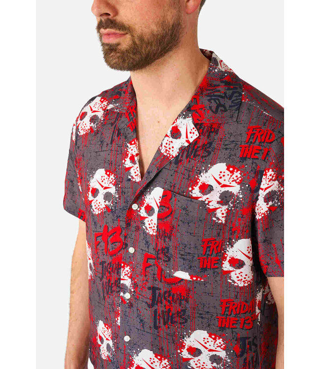 OPPO SUITS Short Sleeve Button Down Shirt Friday the 13th