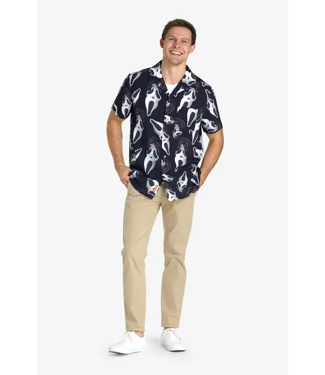 OPPO SUITS Short Sleeve Button Down Shirt Ghostface