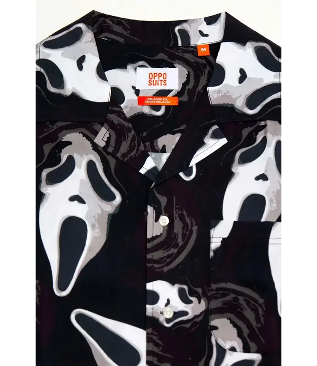 OPPO SUITS Short Sleeve Button Down Shirt Ghostface