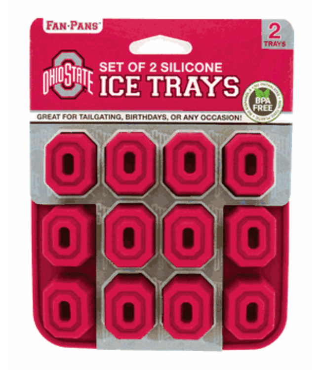 MASTERPIECES Ohio State Silicone 2 Pack Ice Cube Tray