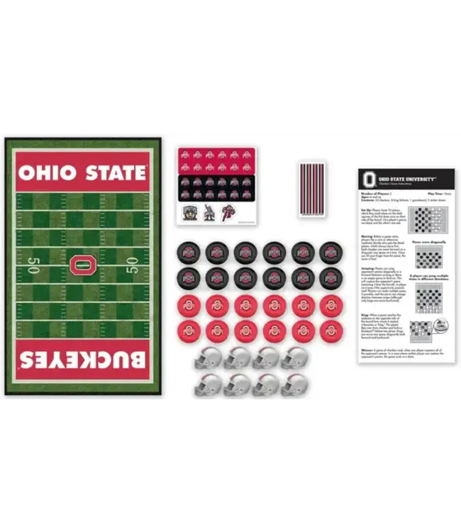 MASTERPIECES Ohio State Buckeyes Checkers Game