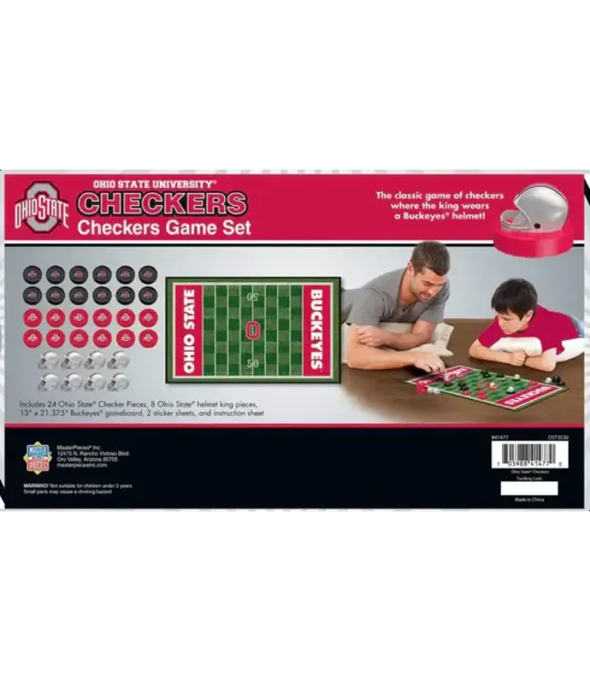 MASTERPIECES Ohio State Buckeyes Checkers Game