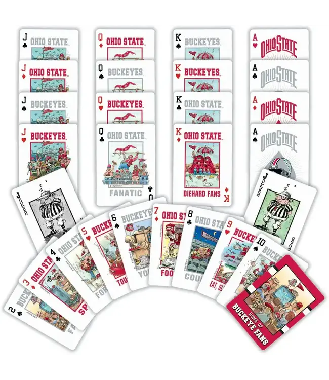 MASTERPIECES Ohio State Buckeyes Fan Deck Playing Cards - 54 Card Deck