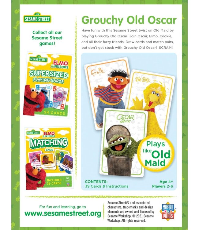 MASTERPIECES Sesame Street Grouchy Old Oscar - Card Game