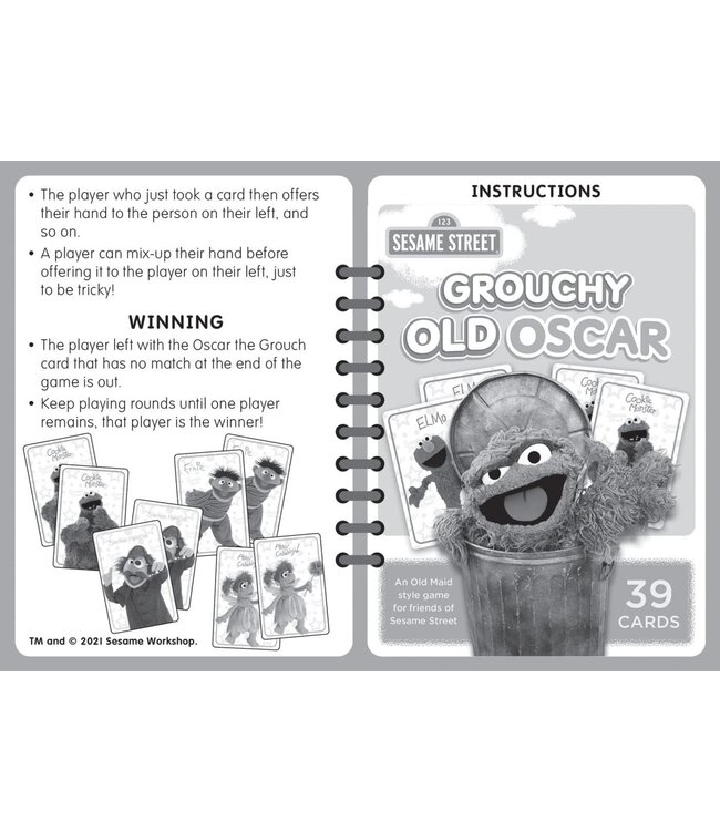MASTERPIECES Sesame Street Grouchy Old Oscar - Card Game