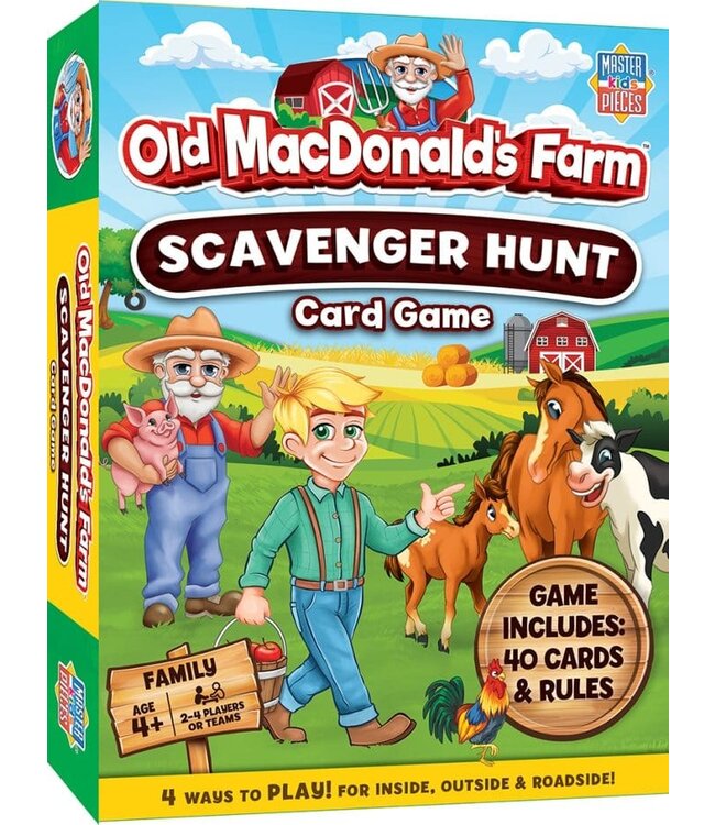 MASTERPIECES Old MacDonald's Farm Scavenger Hunt Card Game