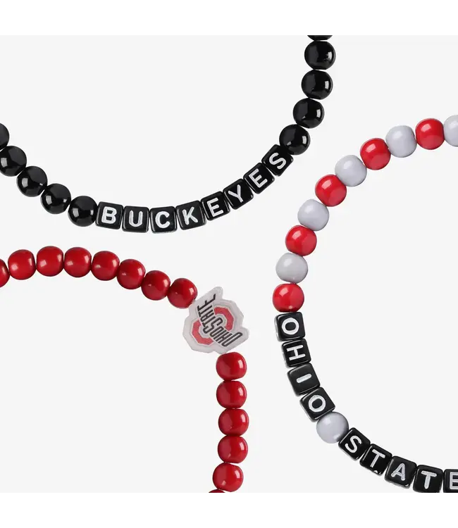 FOCO 3 pack Ohio State Friendship Bracelets
