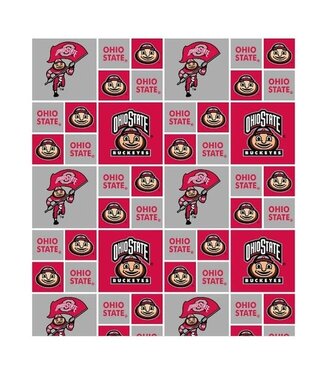Sykel Enterprises Order by the Yard Ohio State Buckeyes Scarlet & Gray Cotton Fabric