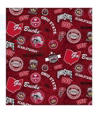 Sykel Enterprises Order by the Yard Ohio State Buckeyes Home State Cotton Material