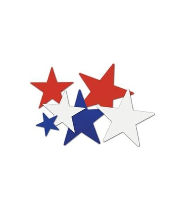 BEISTLE Patriotic Star Cutouts Red/white/blue