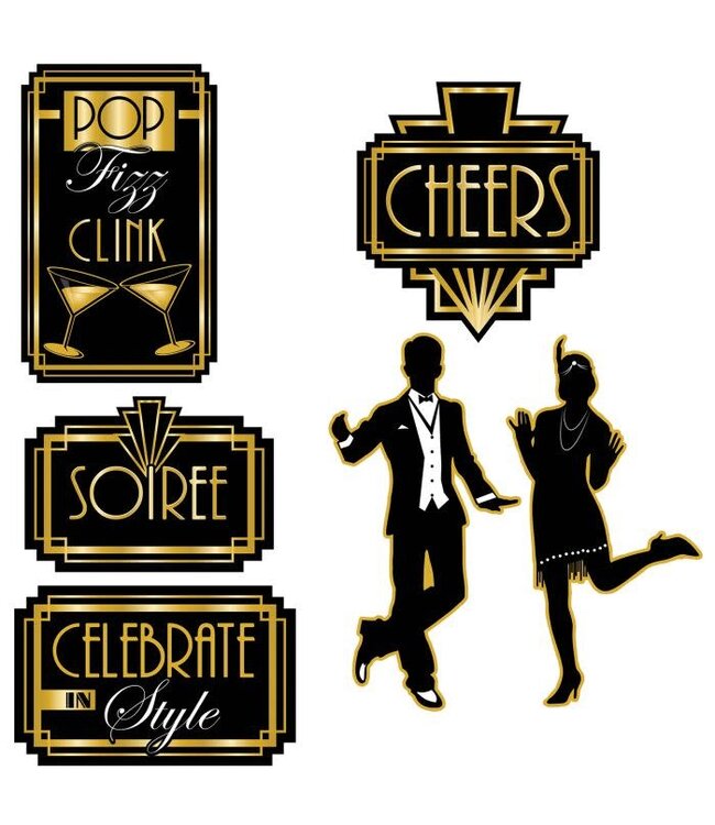 BEISTLE Great 20's Cutouts-6ct