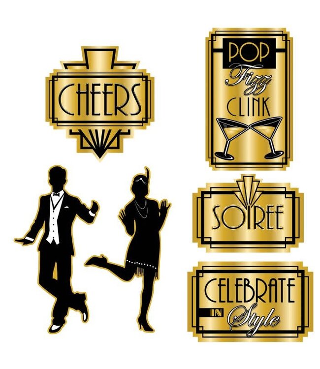 BEISTLE Great 20's Cutouts-6ct