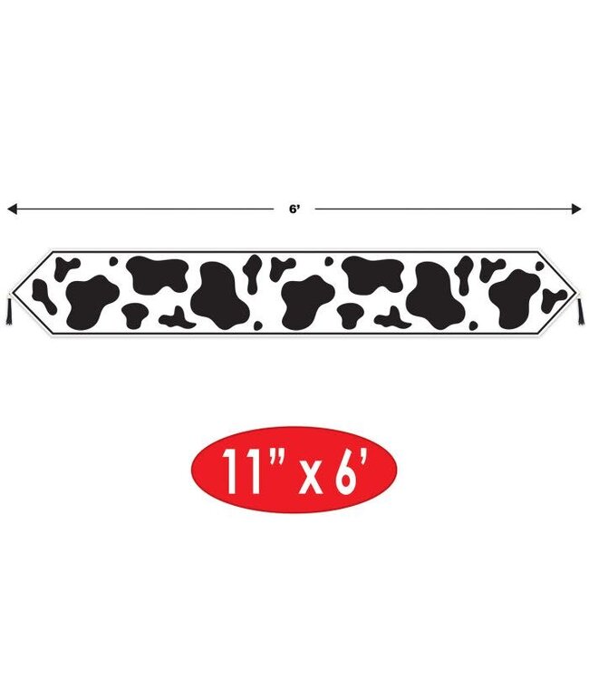 BEISTLE Printed Cow Print Table Runner