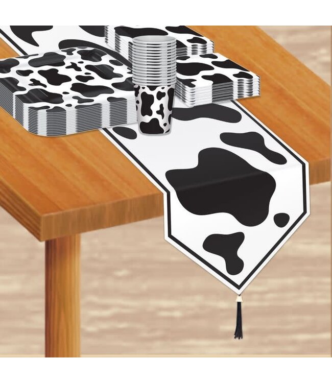 BEISTLE Printed Cow Print Table Runner