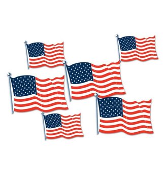 BEISTLE American Flag Cutouts-6ct