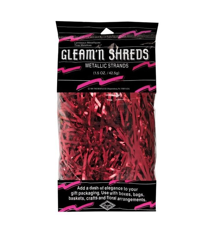 BEISTLE Gleam 'N Shreds Metallic Strands-Red