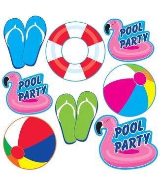 BEISTLE Pool Party Cutouts-8ct