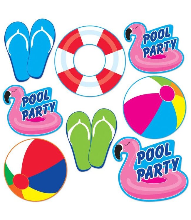 BEISTLE Pool Party Cutouts-8ct