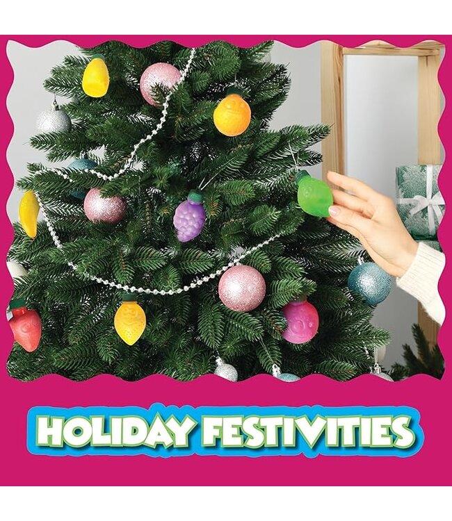 4YOREELVES 60 Fruit Shaped Fizzy Candy Powder