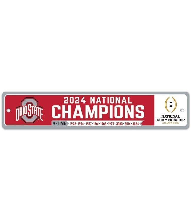 WINCRAFT National Football Champions Ohio State Buckeyes Street / Zone Sign 3.75" x 19"