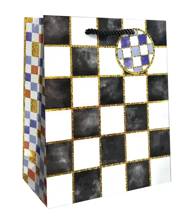 JILLSON ROBERTS Totes - Medium - Black & White Checkers