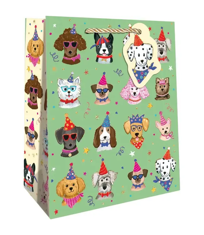 JILLSON ROBERTS Festive Pups - Totes - Medium