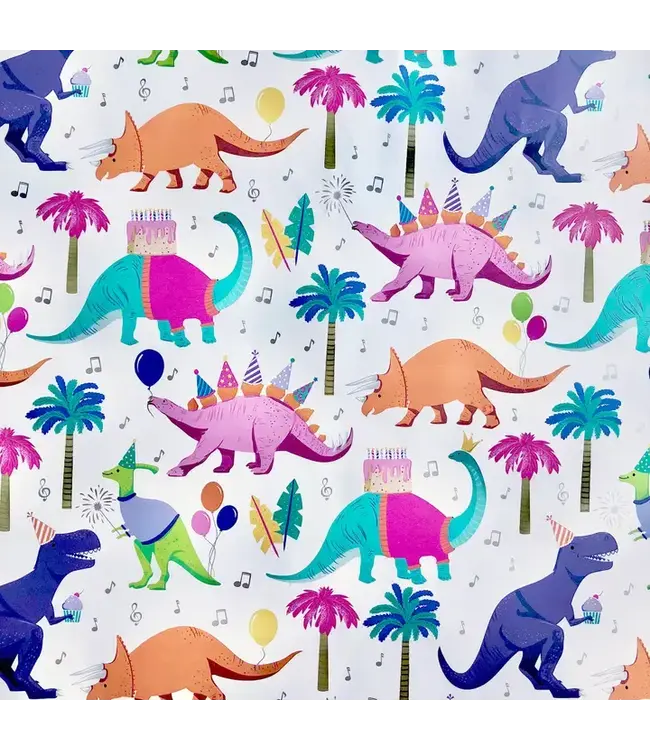 JILLSON ROBERTS Dino Party Gift Wrap - Roll