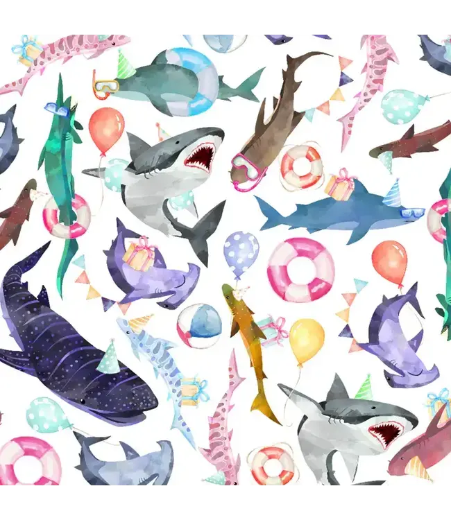 JILLSON ROBERTS Shark Party Gift Wrap - Roll
