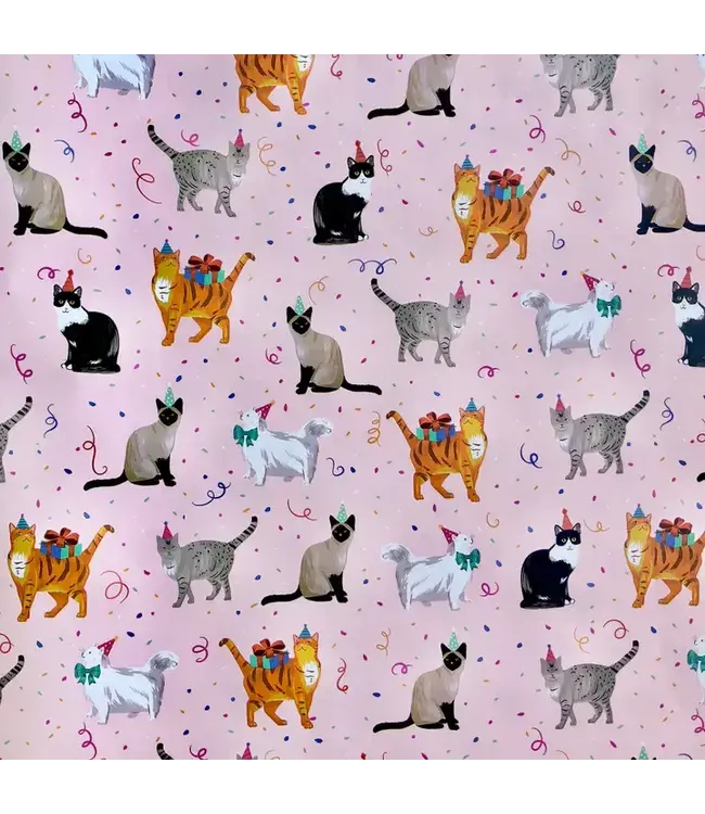 JILLSON ROBERTS Festive Felines Gift Wrap - Roll