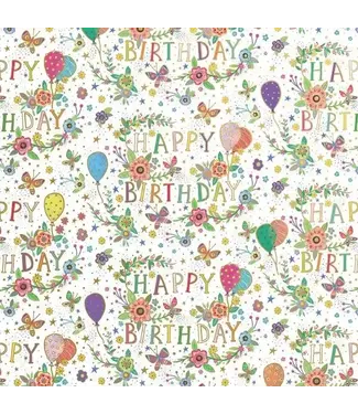 JILLSON ROBERTS Beautiful Birthday White - Wrap - Rolls