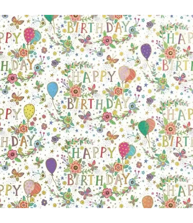 JILLSON ROBERTS Beautiful Birthday White - Wrap - Rolls