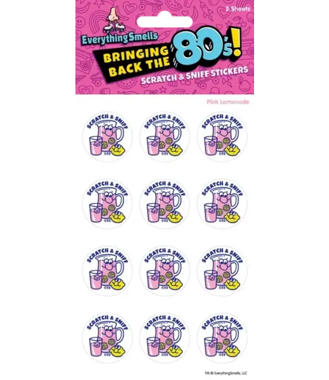 EVERYTHING SMELLS, LLC Pink Lemonade Everythingsmells Scratch & Sniff Stickers