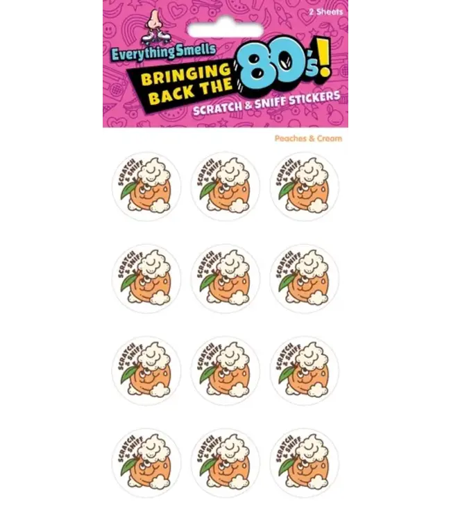 EVERYTHING SMELLS, LLC Peaches & Cream Everythingsmells Scratch & Sniff Stickers