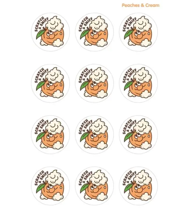 EVERYTHING SMELLS, LLC Peaches & Cream Everythingsmells Scratch & Sniff Stickers