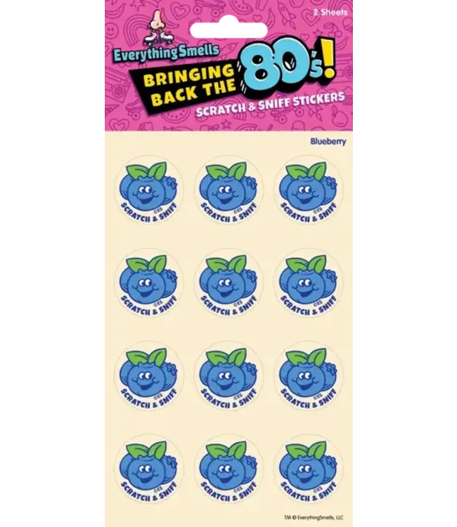EVERYTHING SMELLS, LLC Blueberry Everythingsmells Scratch & Sniff Stickers