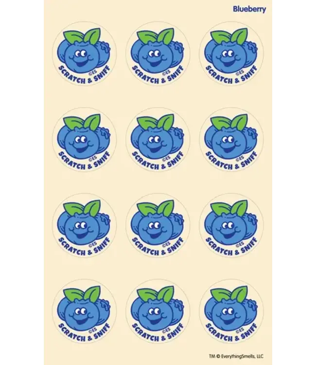 EVERYTHING SMELLS, LLC Blueberry Everythingsmells Scratch & Sniff Stickers