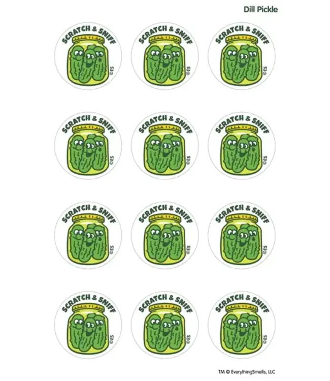 EVERYTHING SMELLS, LLC Dill Pickles Everythingsmells Scratch & Sniff Stickers