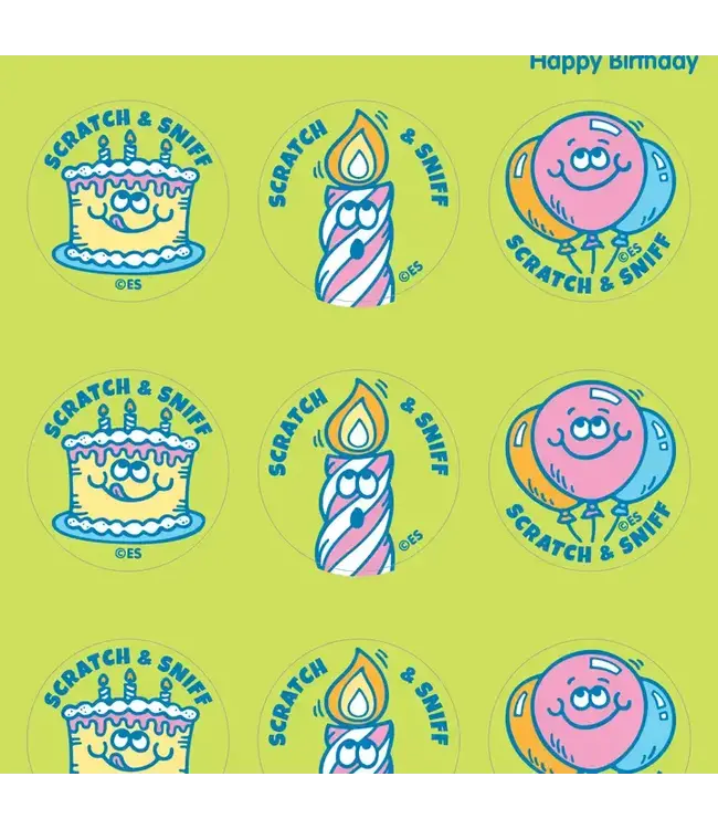 EVERYTHING SMELLS, LLC Happy Birthday Everythingsmells Scratch & Sniff Stickers