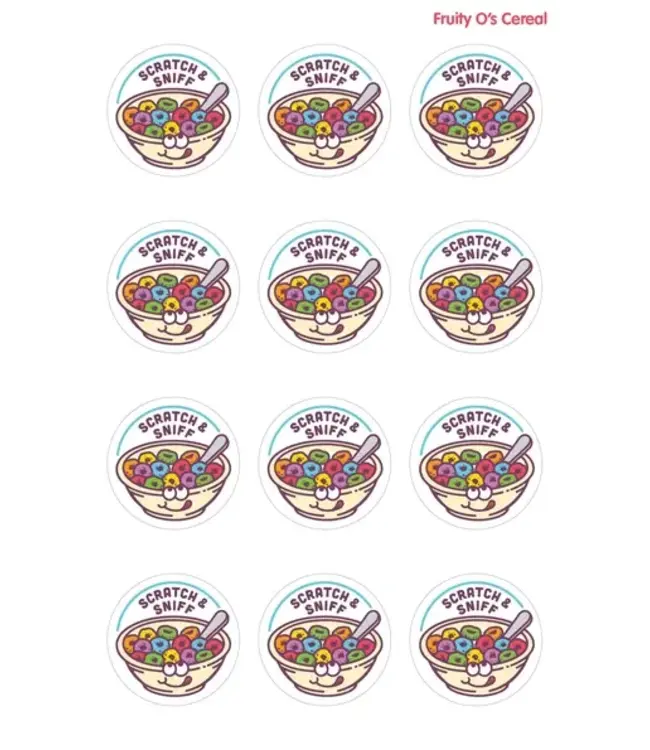 EVERYTHING SMELLS, LLC Fruity O's Cereal Everythingsmells Scratch & Sniff Stickers