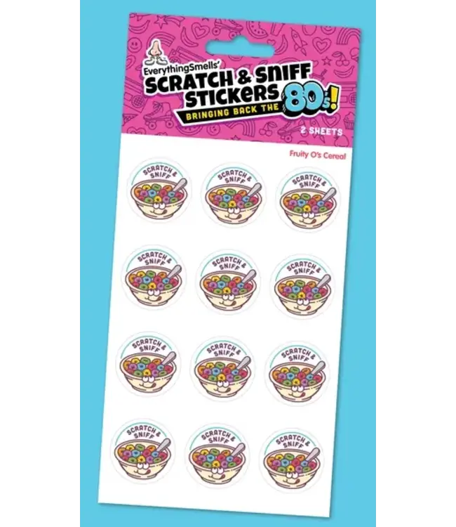 EVERYTHING SMELLS, LLC Fruity O's Cereal Everythingsmells Scratch & Sniff Stickers