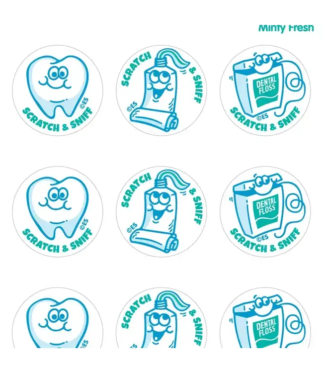 EVERYTHING SMELLS, LLC Minty Fresh Everythingsmells Scratch & Sniff Dental Stickers
