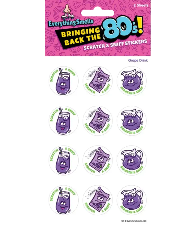 EVERYTHING SMELLS, LLC Grape Drink EverythingSmells Scratch & Sniff Stickers