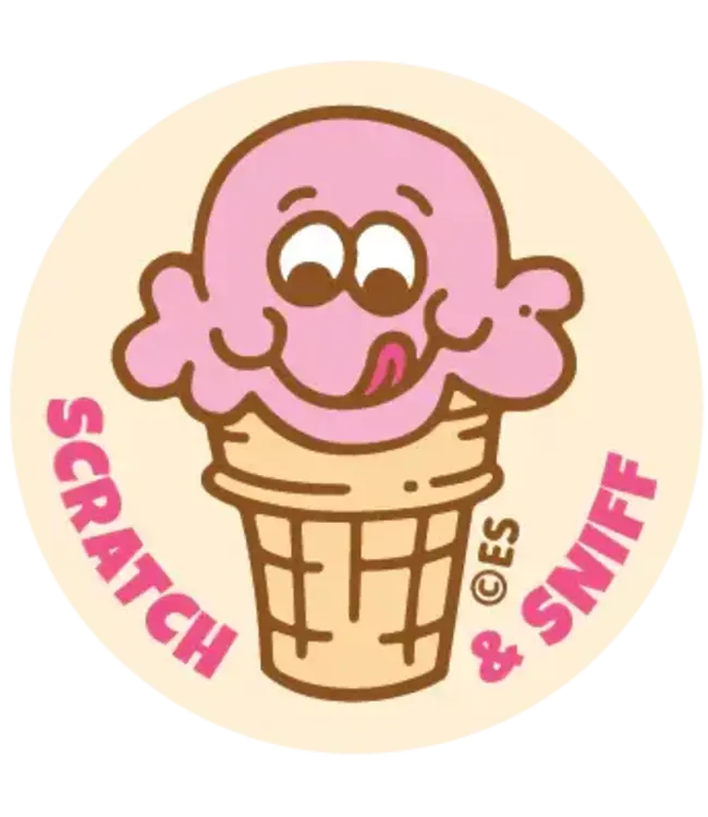 EVERYTHING SMELLS, LLC Strawberry Ice Cream EverythingSmells Scratch & Sniff Stickers