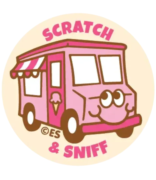 EVERYTHING SMELLS, LLC Strawberry Ice Cream EverythingSmells Scratch & Sniff Stickers