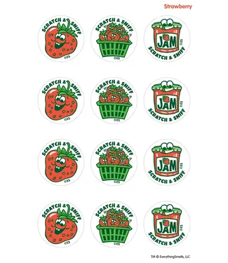 EVERYTHING SMELLS, LLC Strawberry EverythingSmells Scratch & Sniff Stickers