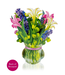 Fresh Cut Paper Lilies & Lupines Pop Up Flower Bouquet