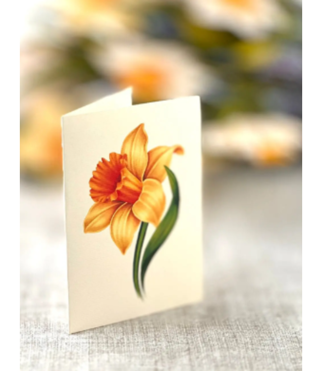 Fresh Cut Paper English Daffodils Pop Up Flower Bouquet